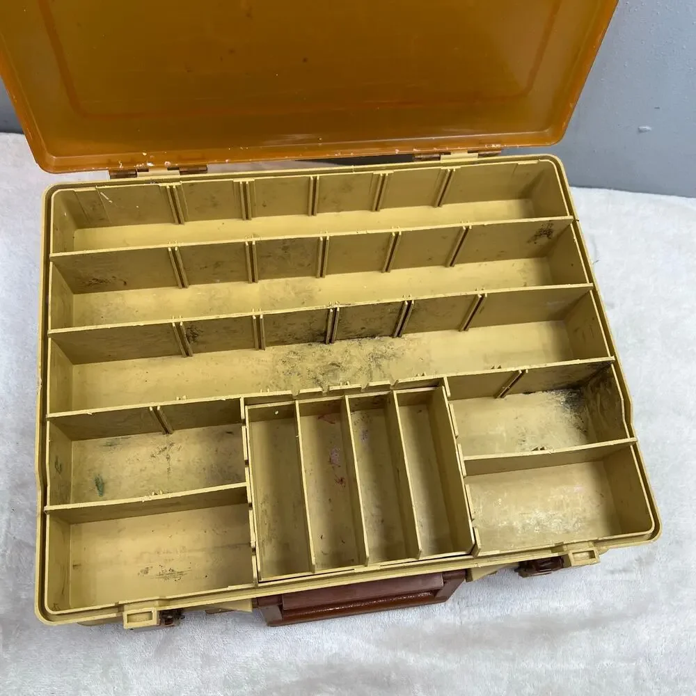 Magnum by Plano Fishing Tackle Box Double Sided Divided Organizer Orange